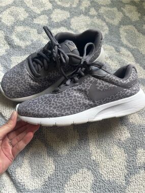 Nike Kids' Gray Leopard Print Sneakers
